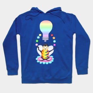 Bee Rainbow Lightbulb Idea Hoodie